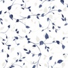 P&B Textiles Indigo Song Vines White/Blue
