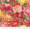 Northcott Morning Blossom Feature Floral Red