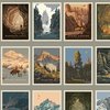 Riley Blake Designs National Parks Postcards Gray