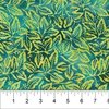 Northcott Banyan Batiks Garden Party Packed Leaves Teal