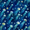 QT Fabrics Pacifica Jelly Fish Navy