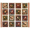 QT Fabrics Rule the Roost Rooster Picture Patches Panel Cream