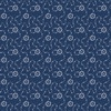 Benartex Classic Keepsakes in Blue Calico Floral Navy Blue