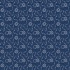 Benartex Classic Keepsakes in Blue Calico Floral Navy Blue