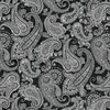 Henry Glass Scarlet Days and Nights Paisleys Black/Gray