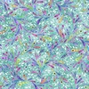 P&B Textiles Peacock Serenade Flowing Feathers Teal