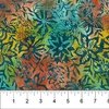 Northcott Banyan Batiks Garden Party Floral Leaf Toss Dark Teal