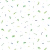 P&B Textiles Happy Ocean Life Tossed Seaweed White