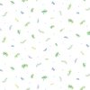 P&B Textiles Happy Ocean Life Tossed Seaweed White