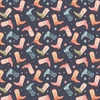 Cloud9 Fabrics Petal and Pony Luck Cowgirl Kicks Navy