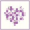 Strength In Lavender Pixel Heart Free Quilt Pattern