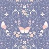 Lewis and Irene Fabrics Heart of Summer Floral Gathering Dark Hyacinth Blue