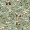 Hoffman Fabrics Woodsy and Whimsy Silhouettes Sage