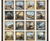 QT Fabrics Steam & Steel Train Picture Patches Panel Pearl