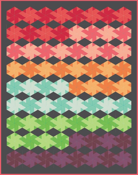 Hexagon Pinwheels - Moda 12 Pack Fat Quarter Free Pattern