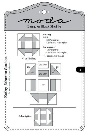 Moda Sampler Block Shuffle - Block 5