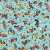 QT Fabrics Turbo Tykes Animal Race Cart Turquoise