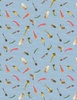 Wilmington Prints Gone Fishing Lure All Over Blue