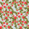 Studio E Fabric In The Thicket Strawberries Light Blue