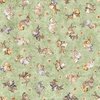 QT Fabrics Hunny Bunny Tossed Bunnies Sage