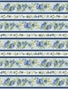 Wilmington Prints Blossom Blues Border Stripe