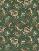 Wilmington Prints Woodland Snowmen Woodland Critter Toss Green