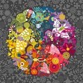 Andover Fabrics Color Wheel 108 Inch Wide Backing Fabric Art Theory Whole Cloth Night