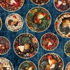 QT Fabrics Rule the Roost Rooster Medallions Navy