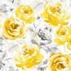 Michael Miller Fabrics Sunny Delight Cabbage Roses Yellow