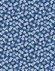 Wilmington Prints Blue Harmony Small Floral All Over Dark Blue