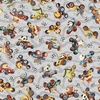 QT Fabrics Turbo Tykes Animal Race Car Toss Gray