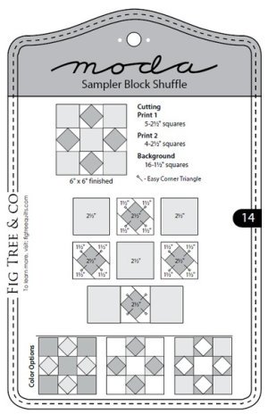 Moda Sampler Block Shuffle - Block 14