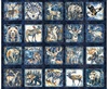 QT Fabrics Mountain Splendor Lodge Animal Picture Patches Panel Dark Navy