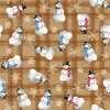 Henry Glass Hollyville Manor Tossed Snowmen Caramel
