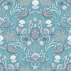 Lewis and Irene Fabrics Ocean Pearls Sea Turtle Family Ocean Blue