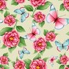 Blank Quilting Tropical Vibes Butterfly and Rose Ivory