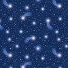 Lewis and Irene Fabrics Glow Fairies Starry Sky Dark Blue