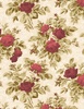 Wilmington Prints Crimson Majesty Floral Cream