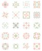 Moda Abloom Cross Stitch Quilt Blocks Panel Cloud