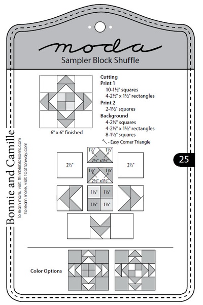 Moda Sampler Bloc Shuffle - Block 25