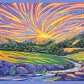 Moda Enchanted Dreamscapes Panel Sacred Land Sunset