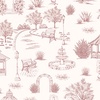 Benartex Sweet Meadow Garden Toile Pink