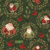 Riley Blake Designs Up on the Housetop Santa Holly Green