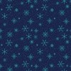 Clothworks Snow Drift Snowflakes Navy Blue