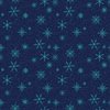 Clothworks Snow Drift Snowflakes Navy Blue