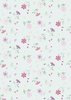 Lewis and Irene Fabrics Pressed Flowers Floral Affections Pale Teal