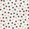 P&B Textiles Farmhouse Americana Tossed Farmhouse Stars Cream