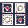 P&B Textiles Indigo Song Floral Block Panel