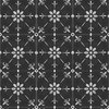 3 Wishes Fabric White Cottage Farm Vintage Tile Charcoal