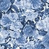 Blank Quilting English Blue and White Flower Collage Blue